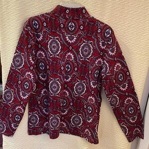 croft & barrow Red Medallion-Print Long Sleeve